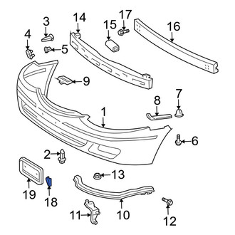Toyota OE - Front License Plate Bracket
