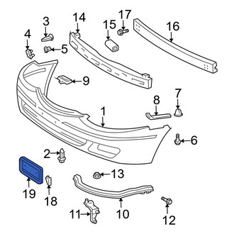 Toyota OE - Front License Plate Bracket