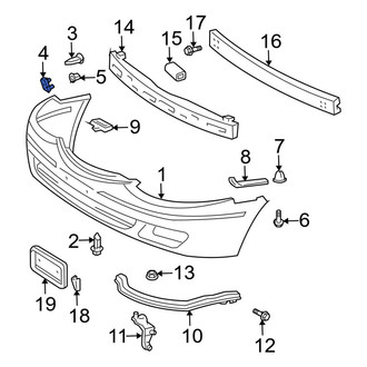 Toyota OE - Front Bumper Cover Cap