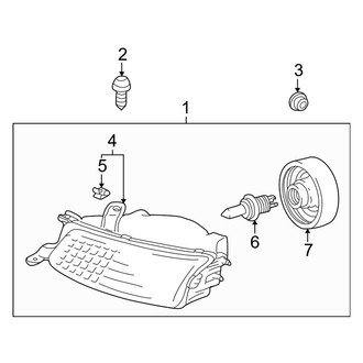 Toyota OE - Front Lamps - Headlamp Components