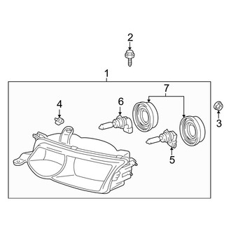 Toyota OE - Front Lamps - Headlamp Components