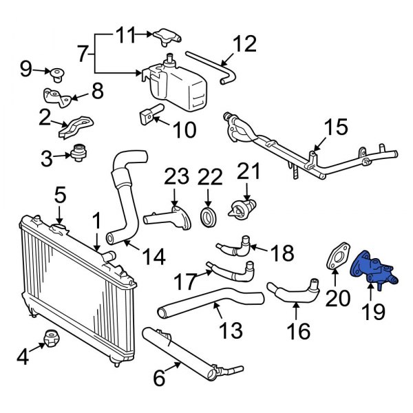 Engine Coolant Outlet Flange