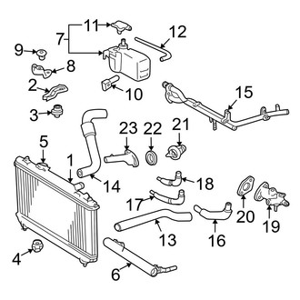 Toyota OE - Cooling - Radiator & Components (2.2L)