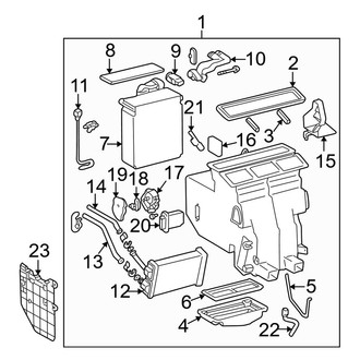 Toyota OE - Air Conditioner & Heater - Evaporator & Heater Components