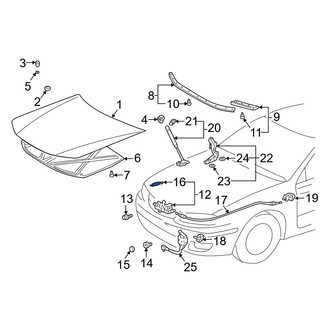 Toyota OE - Front Hood Pop Up Spring