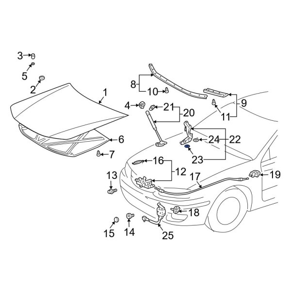 Hood Hinge Spacer