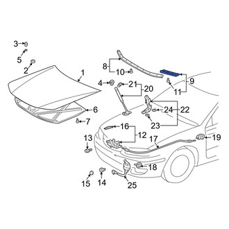 Toyota OE - Left Hood Seal