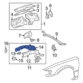 Toyota OE - Front Right Outer Frame Side Member