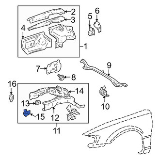 Toyota OE - Front Left Frame Side Member Reinforcement