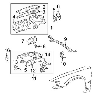 Toyota OE - Fender - Structural Components & Rails