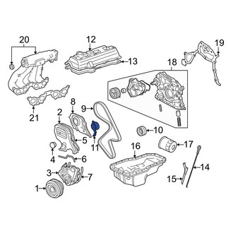 Toyota OE - Engine Timing Belt Tensioner Pulley