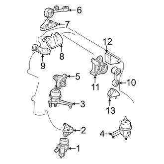 Toyota OE - Engine / Transaxle - Engine & Transmission Mounting (2.4L)