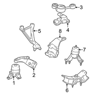 Toyota OE - Engine / Transaxle - Engine & Transmission Mounting (Convertible Automatic Tr)