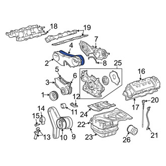 Toyota OE - Left Lower Engine Timing Cover Gasket