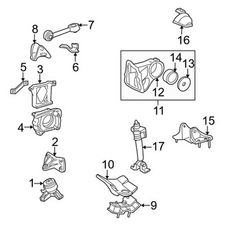 Toyota OE - Engine / Transaxle - Engine & Transmission Mounting (3.0L Standard Tr)