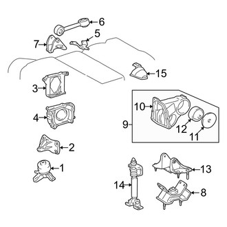 Toyota OE - Engine / Transaxle - Engine & Transmission Mounting (Coupe 3.0L Automatic Tr)