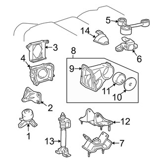 Toyota OE - Engine / Transaxle - Engine & Transmission Mounting (Convertible 3.0L Automatic Tr)