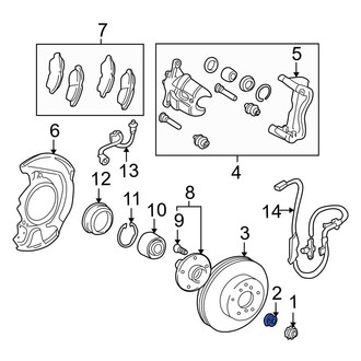 Toyota OE - Front Axle Nut