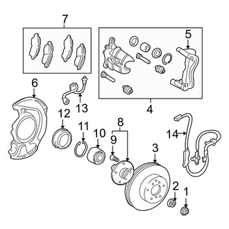 Toyota OE - Front Suspension - Brake Components