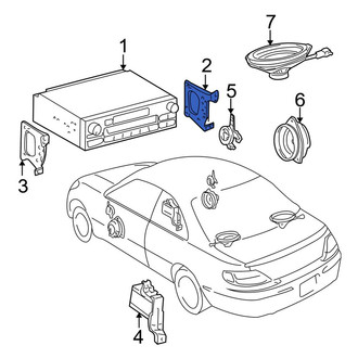 Toyota OE - Right Radio Bracket