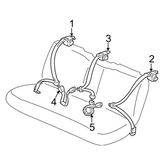 Toyota OE - Restraint Systems - Rear Seat Belts (Coupe)