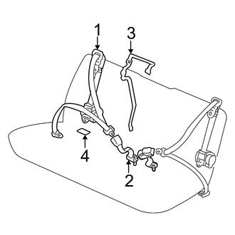 Toyota OE - Restraint Systems - Rear Seat Belts (Convertible)