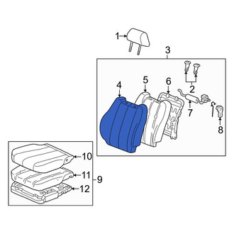 Toyota OE - Front Left Seat Back Cushion Cover