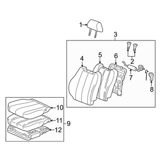 Toyota OE - Seats & Tracks - Front Seat Components (W/O Side Air Bag)