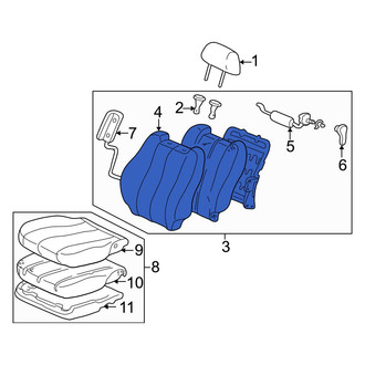 Toyota OE - Front Left Seat Back Cushion Cover