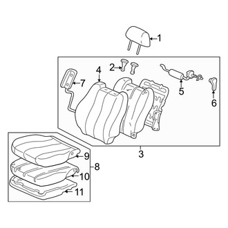 Toyota OE - Seats & Tracks - Front Seat Components (With Side Air Bag)