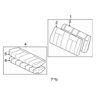 Toyota OE - Seats & Tracks - Rear Seat Components (Convertible)