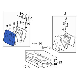 Toyota OE - Front Left Seat Back Cushion Cover