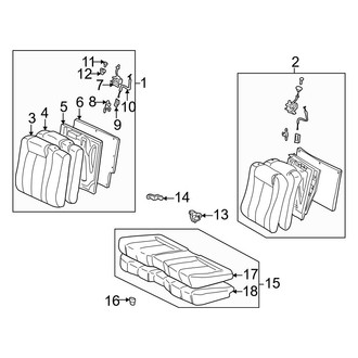 Toyota OE - Seats & Tracks - Rear Seat Components (Coupe)