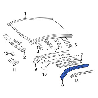 Toyota OE - Left Outer Roof Side Rail