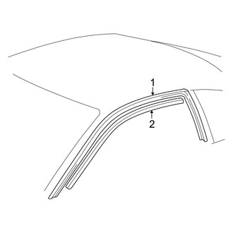 Toyota OE - Roof - Exterior Trim (W/O Sunroof), (Coupe)
