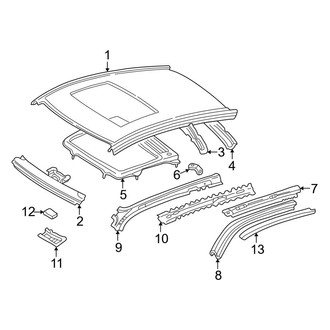 Toyota OE - Roof & Components (With Sunroof), (Coupe)