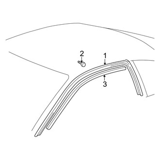 Toyota OE - Roof - Exterior Trim (With Sunroof), (Coupe)