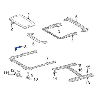 Toyota OE - Left Sunroof Guide Jaw