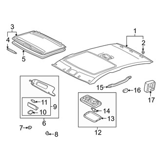 Toyota OE - Roof - Interior Trim (With Sunroof), (Coupe)