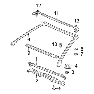 Toyota OE - Roof - Windshield Header & Components (Convertible)