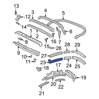 Toyota OE - Front Left Convertible Top Seal
