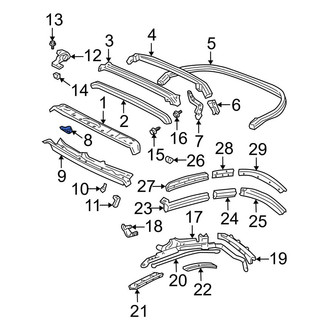 Toyota OE - Front Right Roof Bow Bracket