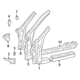 Toyota OE - Pillars, Rocker & Floor - Hinge Pillar (Coupe)