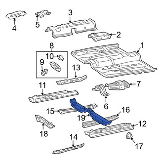 Toyota OE - Front Floor Pan Crossmember