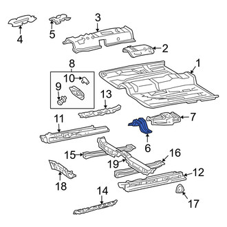 Toyota OE - Floor Pan Reinforcement