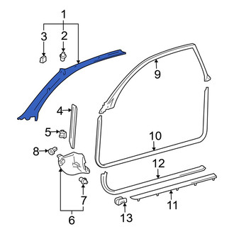Toyota OE - Left Upper Body A-Pillar Trim Panel