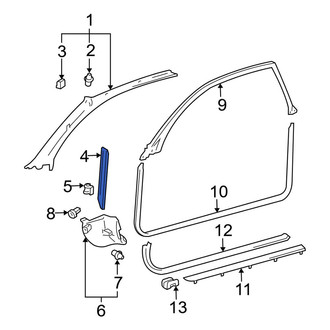 Toyota OE - Left Upper Body A-Pillar Trim Panel