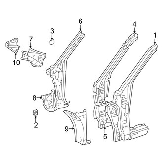 Toyota OE - Pillars, Rocker & Floor - Hinge Pillar (Convertible)