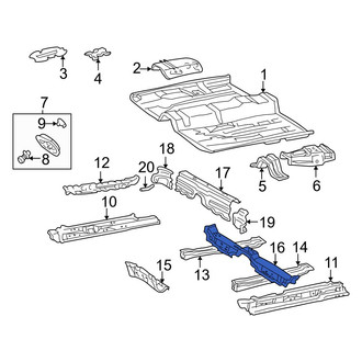 Toyota OE - Front Floor Pan Crossmember