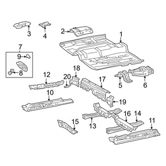 Toyota OE - Pillars, Rocker & Floor - Floor & Rails (Convertible)